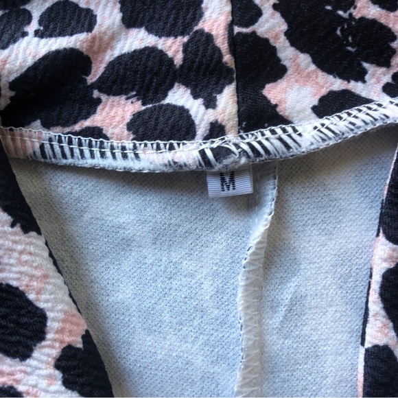 Pink Leopard Print Blazer Lightweight Suit Jacket Chic Business Statement - Picture 6 of 14